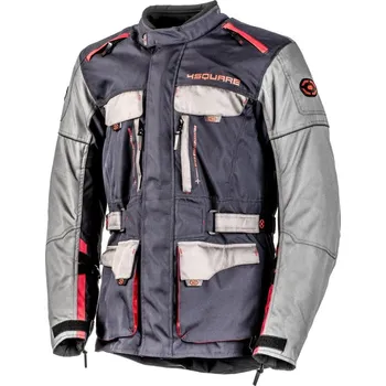 Moto bunda Enduro bunda TRAILER, 4SQUARE - pánská (modrá,šedá,červená) 2025 L