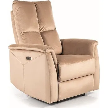 Křeslo Nábytek PEGAS s.r.o. Polohovatelné křeslo NEPTUN VELVET, Béžový Bluvel 28