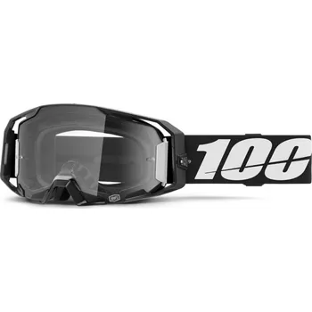 Motocyklové brýle ARMATIC 100% brýle černé, čiré plexi
