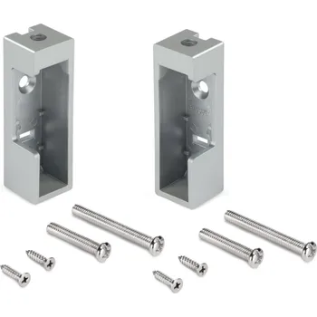 Věšák Emuca Sada koncovek na věšákovou tyč LUXE / Hliník