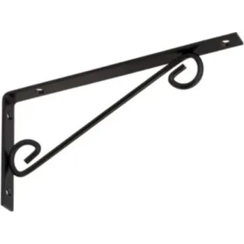 Držák na polici DO konzola dekorativní 250x125 čern