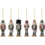 Set šesti dřevěných vánočních ozdob Bloomingville Nikita 13 cm
