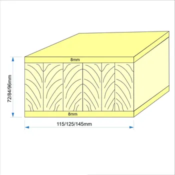 Sendvičový hranol Smrk průběžný 72x115x2700 A