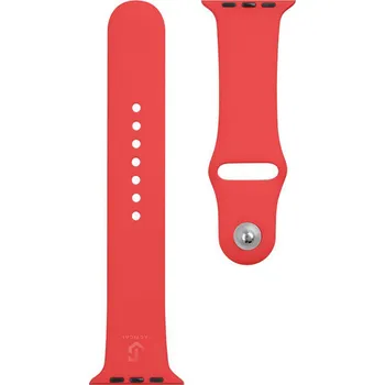 Řemínek na hodinky Tactical 498 Silikonový Řemínek pro Apple Watch 1/2/3/4/5/6/7/8/SE 42/44/45mm Červená
