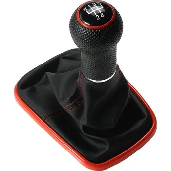 Hlavice řadicí páky PROTEC Řadící páka s manžetou VW Bora 1998-2005 5ST červená