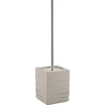 Sada koupelnových doplňků GEDY QUADROTTO WC štětka na postavení, tortora