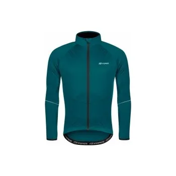 Cyklistika bunda FORCE ARROW softshell, petrolejová, velikost XL