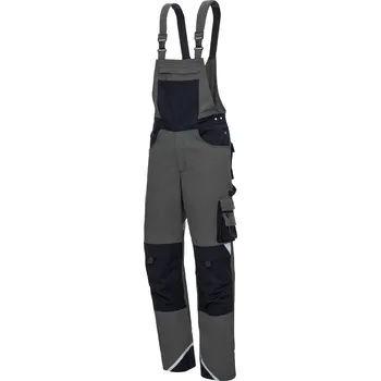 Dámské kalhoty NITRAS MOTION TEX PLUS, kalhoty s náprsenkou, dlouhé, šedá / černá, OEKO-TEX Velikost: 25