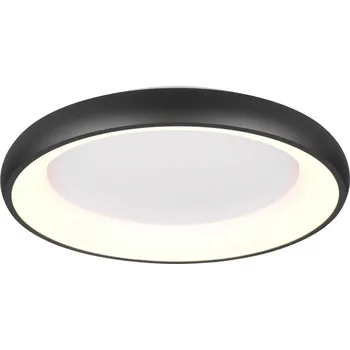 Trio Leuchten 649616032 CARDONA - LED černé stropní kulaté svítidlo stmívatelné běžným vypínačem a změnou barvy světla, LED 38W, 2300+3000+4000K, Ø 62cm (Moderní LED svítidlo s možností změny barvy světla pomocí integrovaného přepínače)