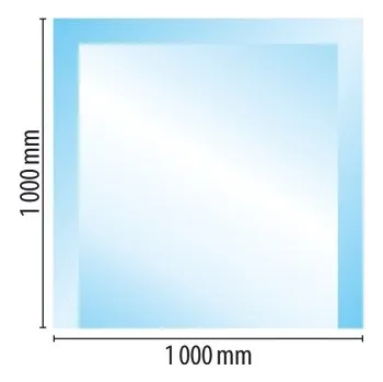 Krbová kamna Sklo pod kamna typ E2, 1000 x 1000 x 10 mm + doprava zdarma!