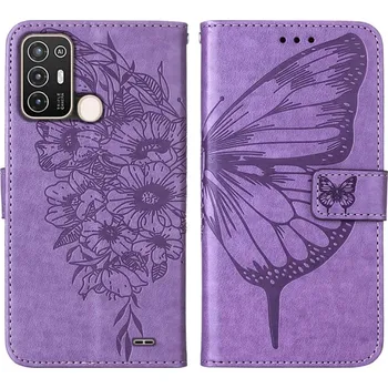 Příslušenství pro tablet VSECHNONAMOBIL 54832 ART BUTTERFLY Peněženkový kryt ZTE Blade A52 fialový