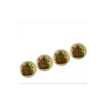 Přisada na vaření a pečení Dekorace z bílé čokolády - VÁNOCE - MEDVÍDCI / 280 ks