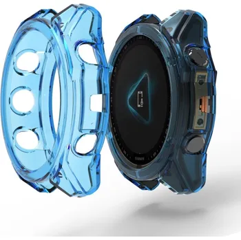 Příslušenství k chytrým hodinkám VSECHNONAMOBIL 87939 TPU HALF COVER Kryt pro Garmin Fenix 8 51mm modrý