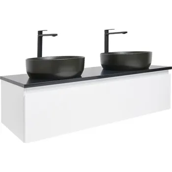 Koupelnový nábytek SAT Koupelnová skříňka s krycí deskou SAT B-WAY 119x30x45 cm bílá lesk BWAY120WTKUB BWAY120WTKUB