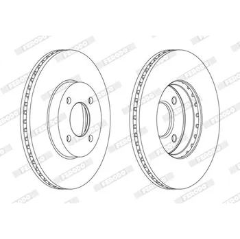 Auto-moto Brzdový kotouč FERODO DDF2068C