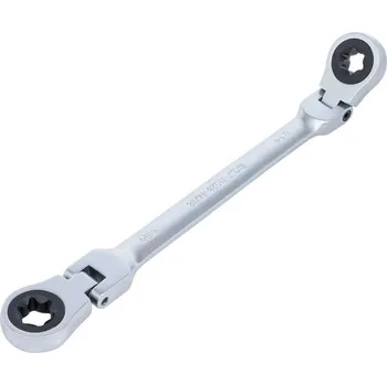 Klíč Oboustranný očkový klíč E14 x E18 s ráčnou BGS1071028-14x18, kloubový