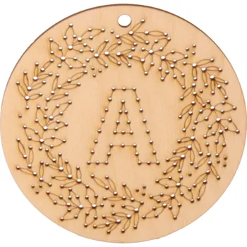 Dřevěná hračka Dřevěná vyšívací předloha - libovolné písmeno