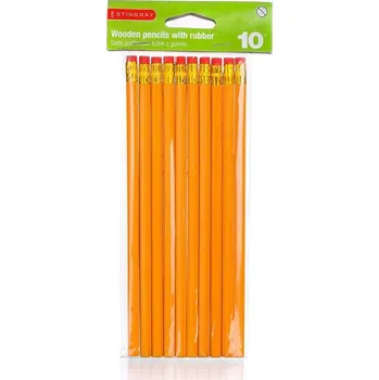 Grafitová tužka Sada grafitových tužek s gumou, 10 ks