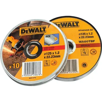 Pilový kotouč DeWALT DT42340TZ Sada řezných kotoučů na nerez, 125 x 1,2 mm, 10 ks free_store_pickup
