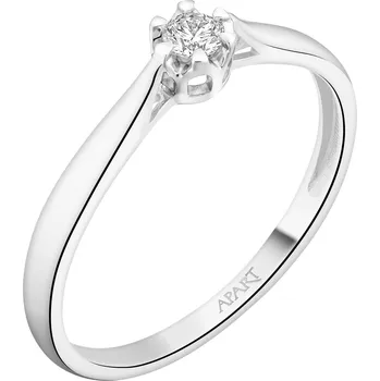 Prsten Prsten z bílého zlata s briliantem - 0,08 ct - ryzost 750 - 101.219