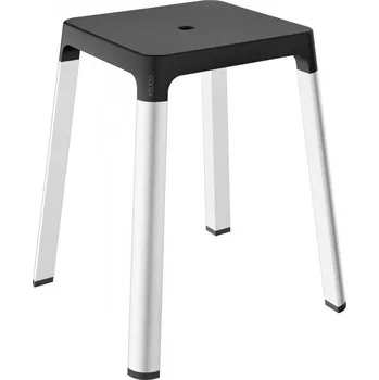 Stolička Stolička Keuco Axess, stříbrně eloxovaný hliník/černá