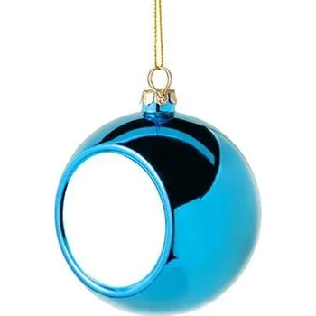 Vánoční dekorace Vánoční koule Ø 8 cm - modrá sublimace termotransfer