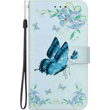 Pouzdro na tablet VSECHNONAMOBIL 87820 ART Peněženkový kryt pro Honor X6b BLUE BUTTERFLY
