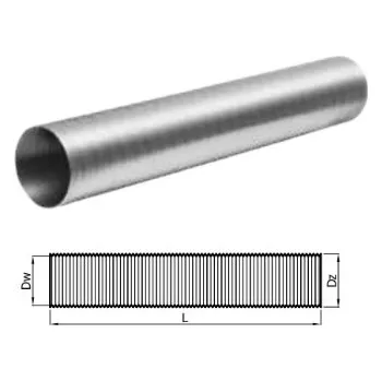 Komín Ohebné hliníkové potrubí délka 3 m (stlačeno na 0,4 m) 125/132mm