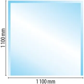 Krbová kamna Sklo pod kamna typ E1, 1100 x 1100 x 6 mm + doprava zdarma!