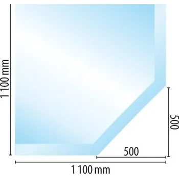 Krbová kamna Sklo pod kamna typ G1, 1100 x 1100 x 10 mm + doprava zdarma!