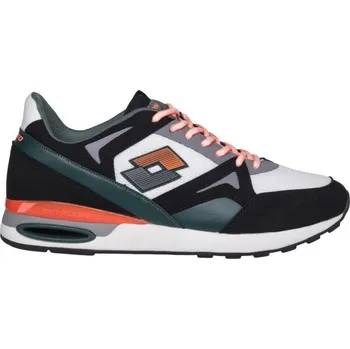 Pánské tenisky Pánská volnočasová obuv Lotto SYNPULSE 93 AMF 44 Černá, Bílá, Tmavě zelená, Oranžová