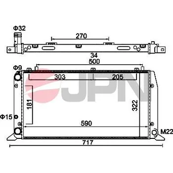 Chladič motoru Chladič, chlazení motoru JPN 60C9052-JPN