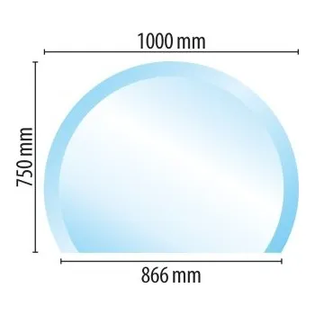 Krbová kamna Sklo pod kamna typ I4, Ø 1000 x 8 mm + doprava zdarma!