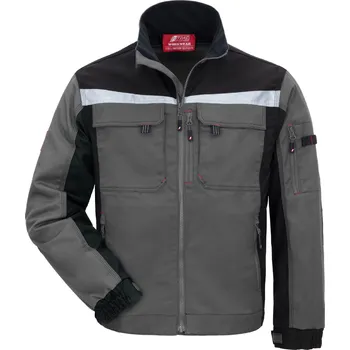 Pánská softshellová bunda NITRAS MOTION TEX PRO FX, pracovní bunda, šedá / černá, OEKO-TEX Velikost: 54