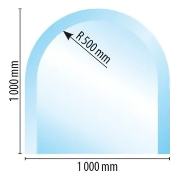 Krbová kamna Sklo pod kamna typ A3, 1000 x 1000 x 10 mm + doprava zdarma!