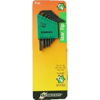 Klíč BONDHUS Sada L-klíčů/torx TLXS 8S krátká (T6-25) 31732