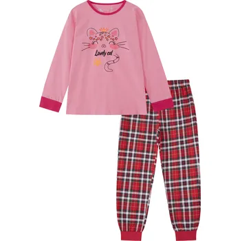 Chlapecké pyžamo Dívčí pyžamo - Wolf S2452, tmavě lososová Barva: Lososová, Velikost: 116