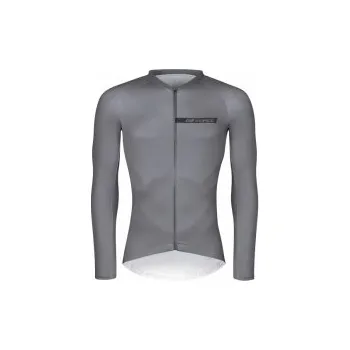 cyklistický dres dres FORCE CHARM dlouhý rukáv, šedý, velikost XL