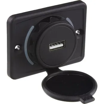 Elektrická zásuvka 1x USB 2,4A zásuvka 12/24V, montáž na povrch