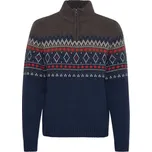 Pánský svetr BLEND PULLOVER XXL Tmavě modrá, Khaki, Červená