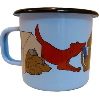 Hrnek 8 cm 0,4 lt modrý, motiv pejsci - Beryl