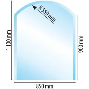 Krbová kamna Sklo pod kamna typ B4, 1100 x 850 x 6 mm + doprava zdarma!