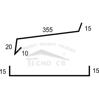 Parapet Venkovní parapet 400 pozinkovaný