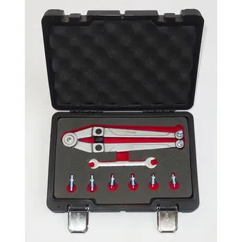 Klíč Nastavitelný klíč na matice s otvory, rozsah 21-90 mm, s adaptéry - QUATROS QS50268