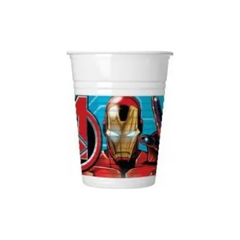 Party nádobí Kelímky plastové - Avengers Marvel 200ml, set 8 ks