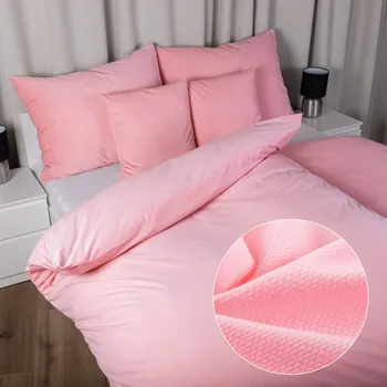 Povlečení Hřejivé povlečení Velvet Brick SVB-207 Růžové Jednolůžko 140x200 a 70x90 cm