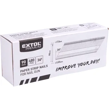 Hřebík hřebík nastřelovací, 480ks, 90mm, ?3,05mm, vroubkovaný