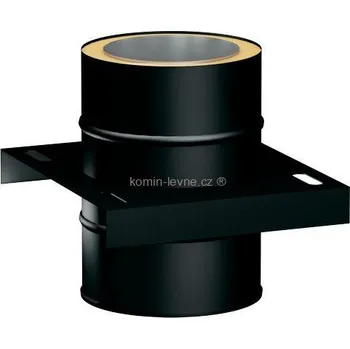 Komín Základová deska průchozí černá 150-50 mm SP