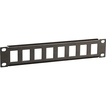 Patch panel CONTEG Patchpanel pro keystone 10", UTP, 1U, 8 portů, černý (DP-PP-S1U-H)