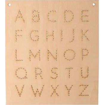 Dřevěná hračka Dřevěná vyšívací předloha - abeceda